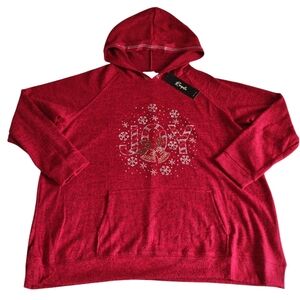 NWT Remplie 3X Joy Embellished Knit Hoodie